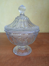 Bombonniere Sucrier Drageoir Verre Vintage