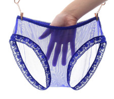 Culotte slip sexy bleue