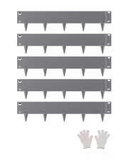 VEVOR Bordure Paysagère Jardin Acier Résistant Rouille 5PCS 990x207mm Gris Foncé