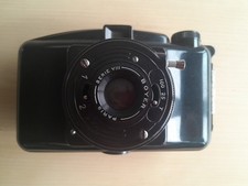 Appareil photo PHOTAX en bakélite avec étui cuir - 