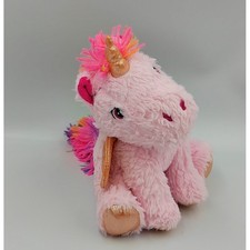 Peluche licorne rose bleu vert