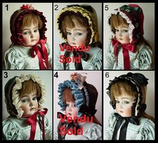 Chapeau poupée Jumeau SFBJ Kestner Halbig Kammer Heubach hat antique doll