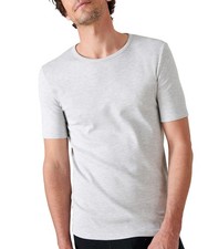 - T-Shirt Thermolactyl Manches Courtes Maille Interlock Homme Gris Chiné Tail...