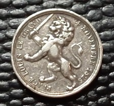 MEDAILLE CHARLES X PLACE LOUIS LE GRAND 4 NOVEMBRE 1825  ARGENT 15 mm