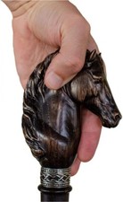 Sculpté Cheval Bâton de