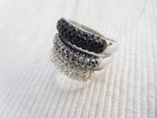 Bague Agatha en argent massif 925, trois anneaux taille 51 fort B110 pierres lot