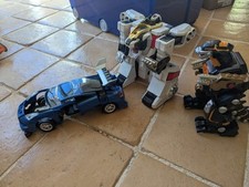 Lot De 3 Figurines Robots Power Rangers Transformers Jouet Ancien Vintage 