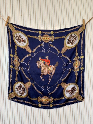 Foulard carré vintage chasse - carré,