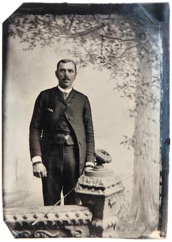 Ferrotype photo jeune - ferrotype, 1/6