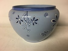 MAGNIFIQUE GRAND CACHE POT BLEU EN FAIENCE FIVES LILLE