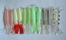 12 NEW Deep Water Fishing Soft Squid Trolling Lures 9"