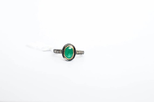 Bague émeraude diamant - bague,