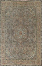 Tapis De Salon Vintage Fait Main Traditionnel Distressé Teint Sur-Dimension 7x10