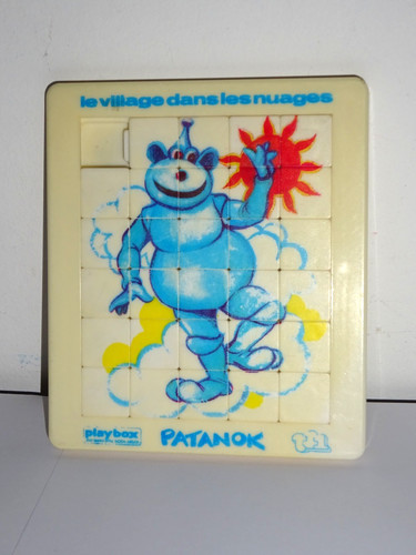 Taquin vintage village dans - vintage, le