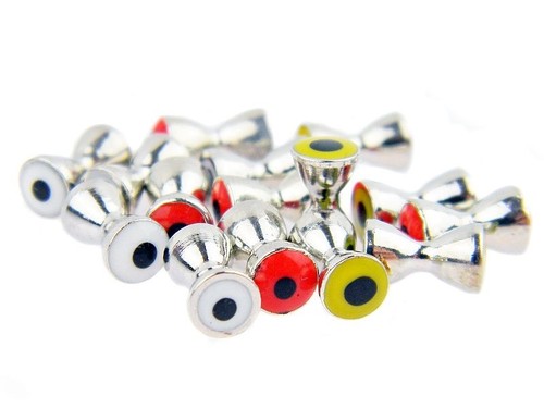 Brass dumbbells with eyes - , 4mm