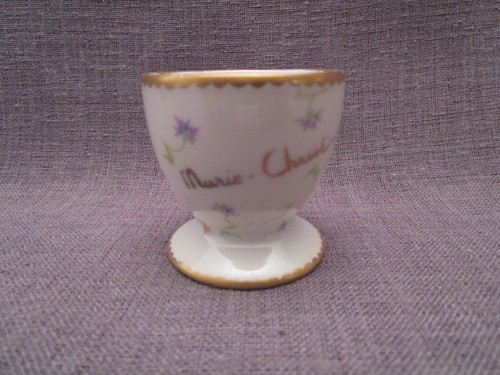 Coquetier ancien porcelaine - coquetier,