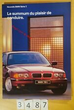 BMW Série 7 730i/ 740i/ 750i Prospectus 22 pages 1994 Fr