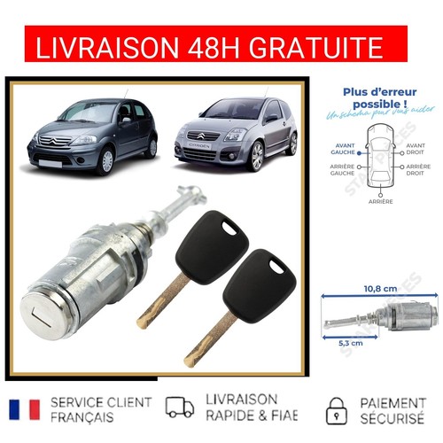 Serrure barillet porte avant - porte,