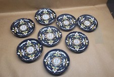 8 PETITS PLATS/ COUPES EN CERAMIQUE NABEUL ANCIEN Diamètre 12cm