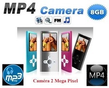 Lecteur MP3 / MP4 Appareil photo / Camera 8GB + FM integré (5 Coloris au choix)