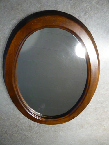 Miroir ovale cadre bois - cadre,
