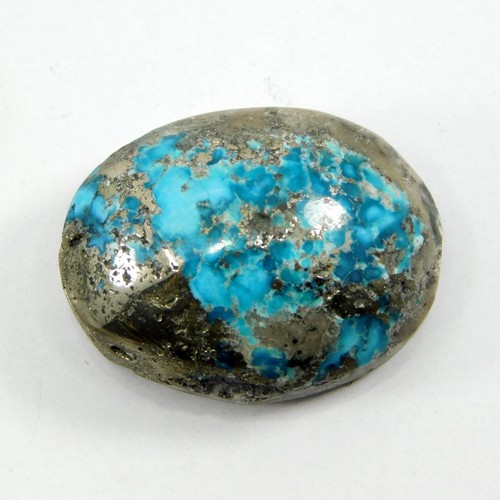 Cabochon ovale bleu turquoise