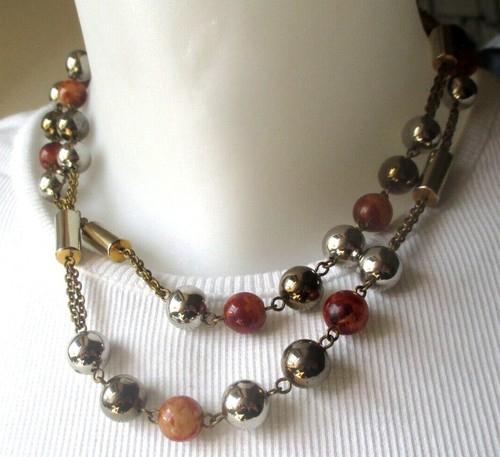 Grand collier sautoir perles