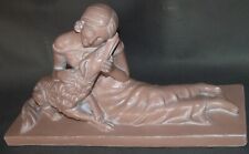 Sculpture en plâtre patiné