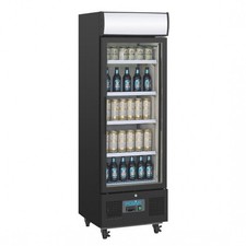 Vitrine positive réfrigérée 218 Litres, 1 porte vitrée, avec bandeau lumineux, n