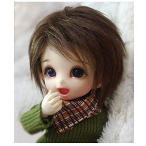 Wamami brown short wool - brown,