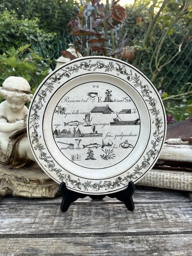 Assiette rébus creil - assiette,