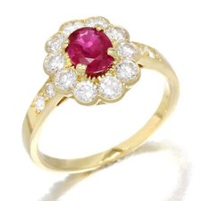 Bague diamant rubis Van Cleef