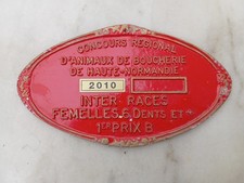 PLAQUE DE CONCOURS AGRICOLE DE