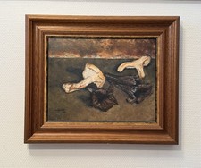 Tableau Ancien Nature Morte Aux champignons