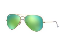 Ray ban Lunettes Aviator Métal RB3025 112/P9 or Avec / Miroir Vert Polariser