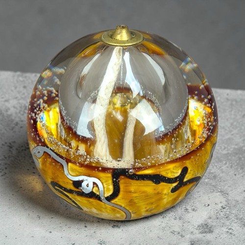 Lampe huile vintage verre - à,