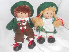 GERMAN BOY & Girl DOLL YARN HAIR   ALPI GmbH   D-82467 Gamisch-Partenkirchen  9"