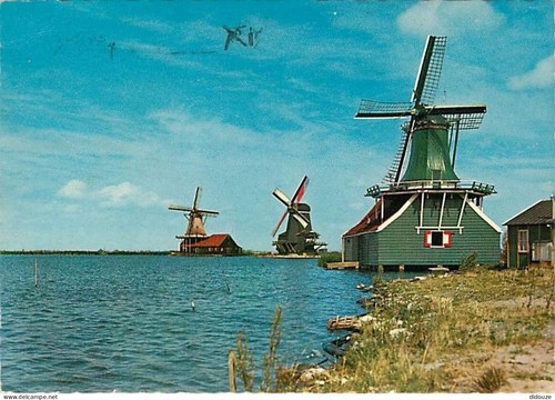Carte postale moulin à vent - moulin,