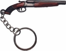 Porte-clés Fusil de Chasse 12 de Type Canons Juxtaposés (Tout Métal)