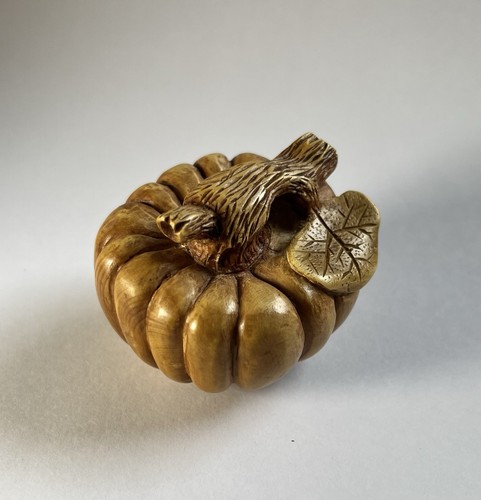Netsuke citrouille buis de - netsuke,