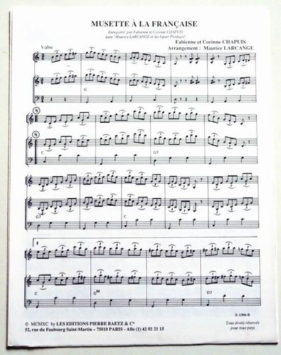 Partition double sheet music