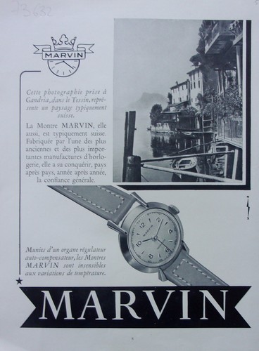 Publicité montre marvin - publicité,