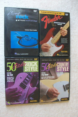 Guitar instructional dvds - 4, dvds"