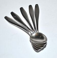 DEETJEN Lot de 5 cuillères à café moka en métal argenté 11cm