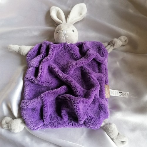 Doudou lapin plume - , violet