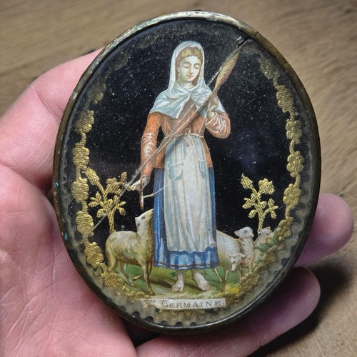 Médaillon reliquaire sainte - reliquaire,