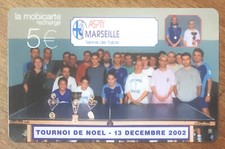 ASPTT MARSEILLE TENIS DE TABLE CARTE ORANGE MBC MOBICARTE MOBI TELECARTE SCHEDA
