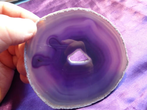 Tranche agate teintée - tranche, d'agate