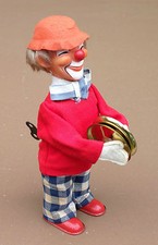 Ancien clown à clé automate jouet cymbales CARL? ne fonctionne pas automaton