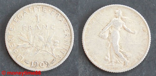 France franc semeuse 1909 - !,